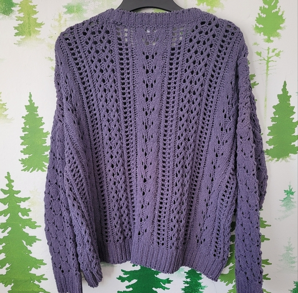 Kendall + Kylie Open Weave Sweater. - Picture 2 of 6